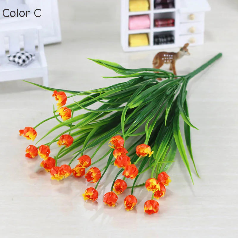 bouquet de mini tulipes artificielles pour décoration de printemps - vue 10 sur 11