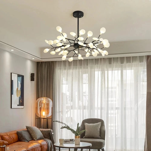 Suspension LED modernes or noir branche d'arbre lustres décor de chambre chambre à manger salon Lustre lampe décoration de la maison - vue 3 sur 9