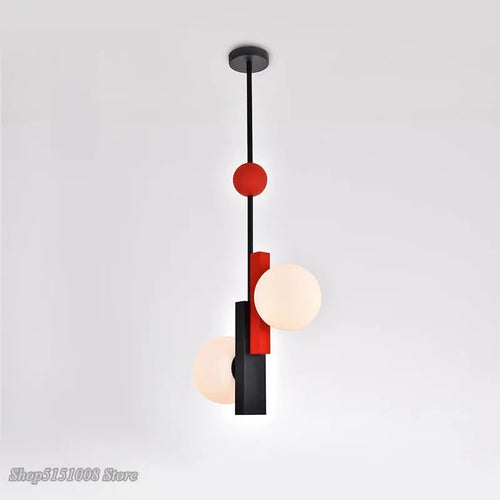 suspension led en verre design moderne nordique