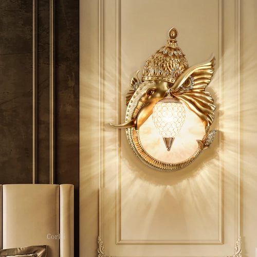 applique murale éléphant rétro déco vintage pour intérieur