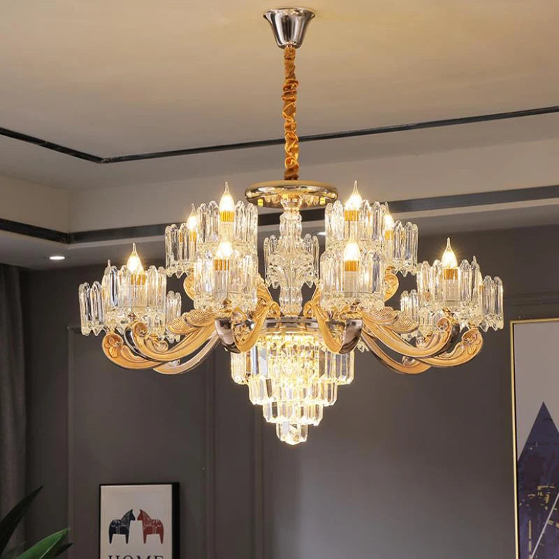 lustre en cristal éclairage pour intérieur élégant et raffiné - vue 5 sur 11