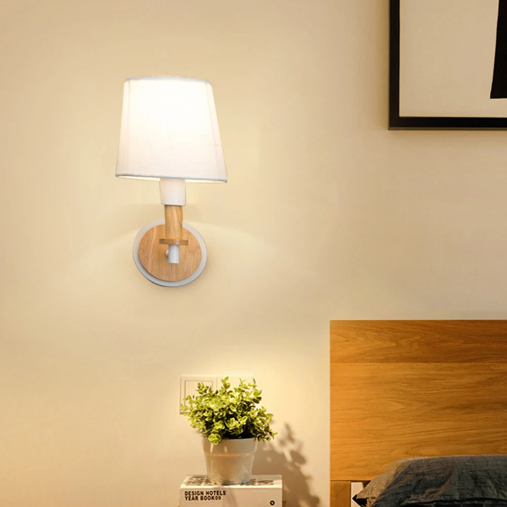 applique murale en bois nordique tête de direction led - vue 5 sur 8