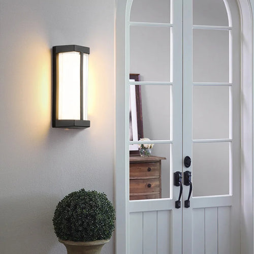 Applique murale extérieure LED entrée balcon numéro de maison jardin porche IP65 moderne 110V 220V terrasse étanche éclairage mural - vue 6 sur 6