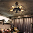ventilateur plafonnier rétro loft suspension luminaire lustre