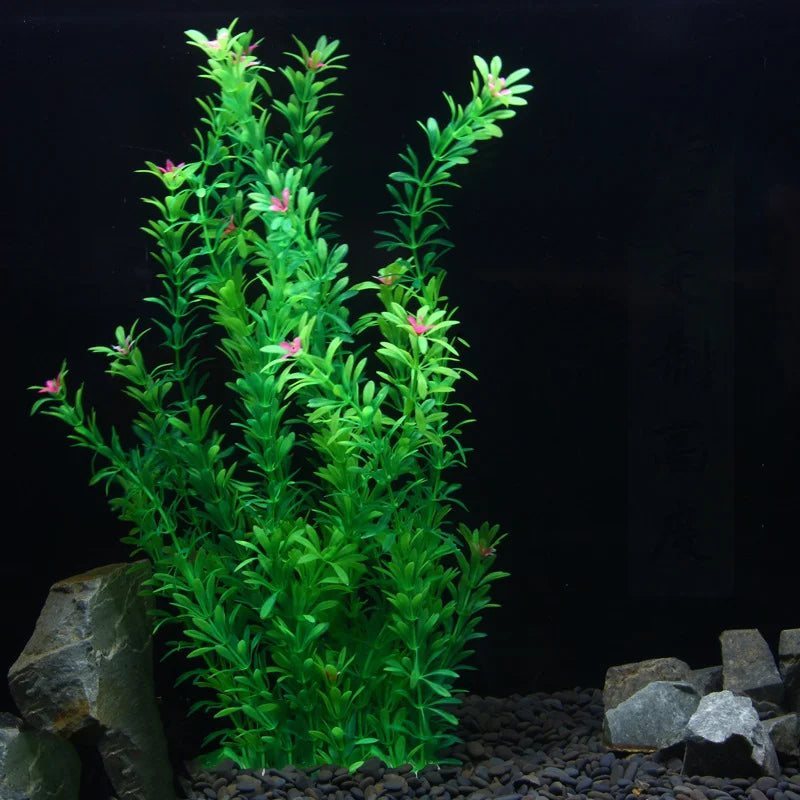 gazon aquatique artificiel pour décoration d'aquarium avec plantes en plastique - vue 10 sur 10