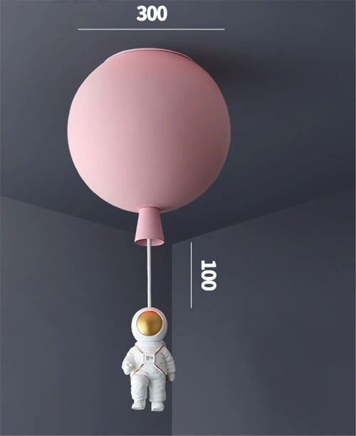 plafonnier led nordique avec astronaute et ballons pour enfants - vue 23 sur 28