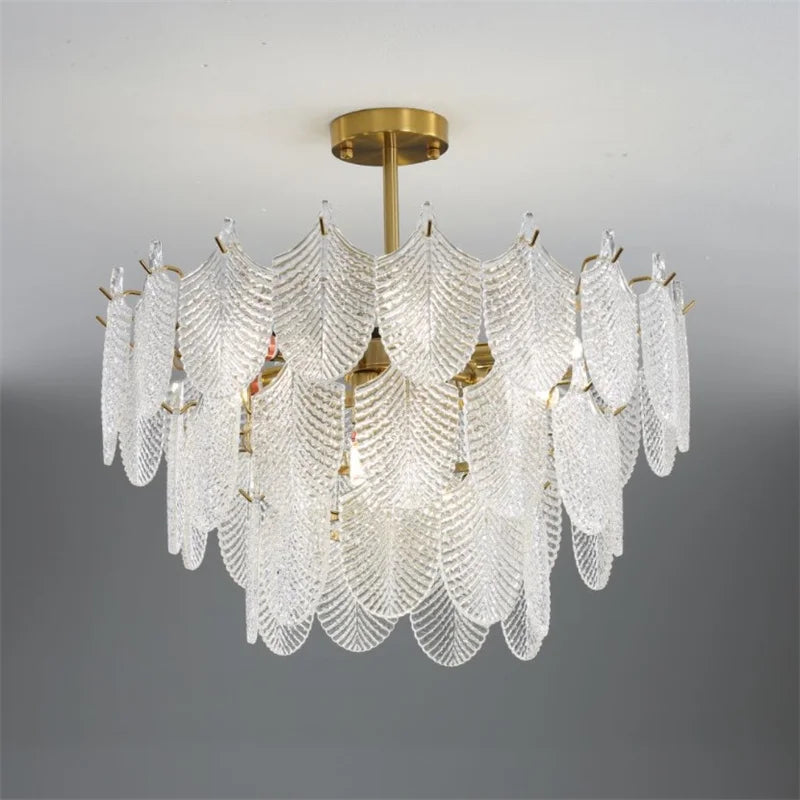 lustre de luxe en verre pour décoration intérieure élégante et moderne - vue 4 sur 17