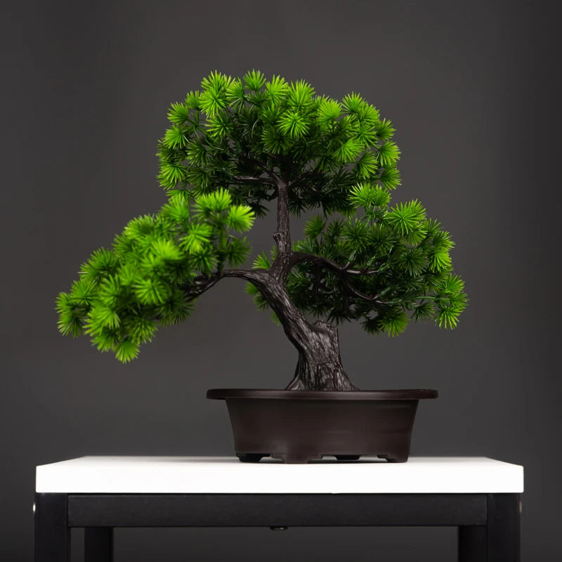 plantes de pin artificielles bonsaï pour décoration intérieure et extérieure - vue 4 sur 8