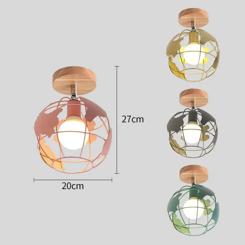 plafonnier led nordique moderne simple en fer triangle - vue 6 sur 18
