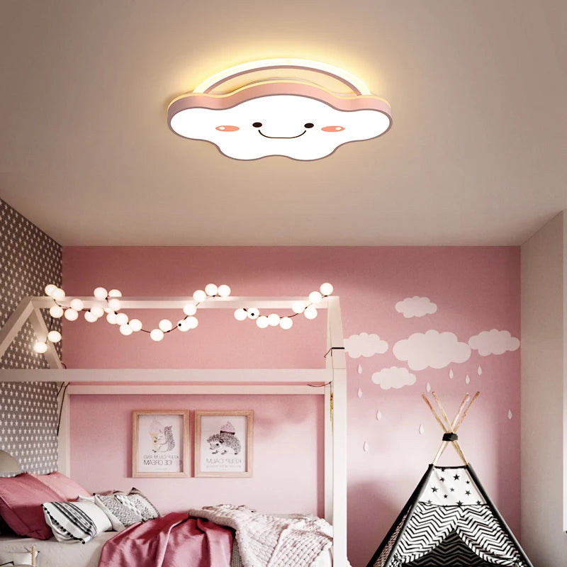 plafonnier led nordique design moderne pour chambre enfants et étudiants - vue 4 sur 12