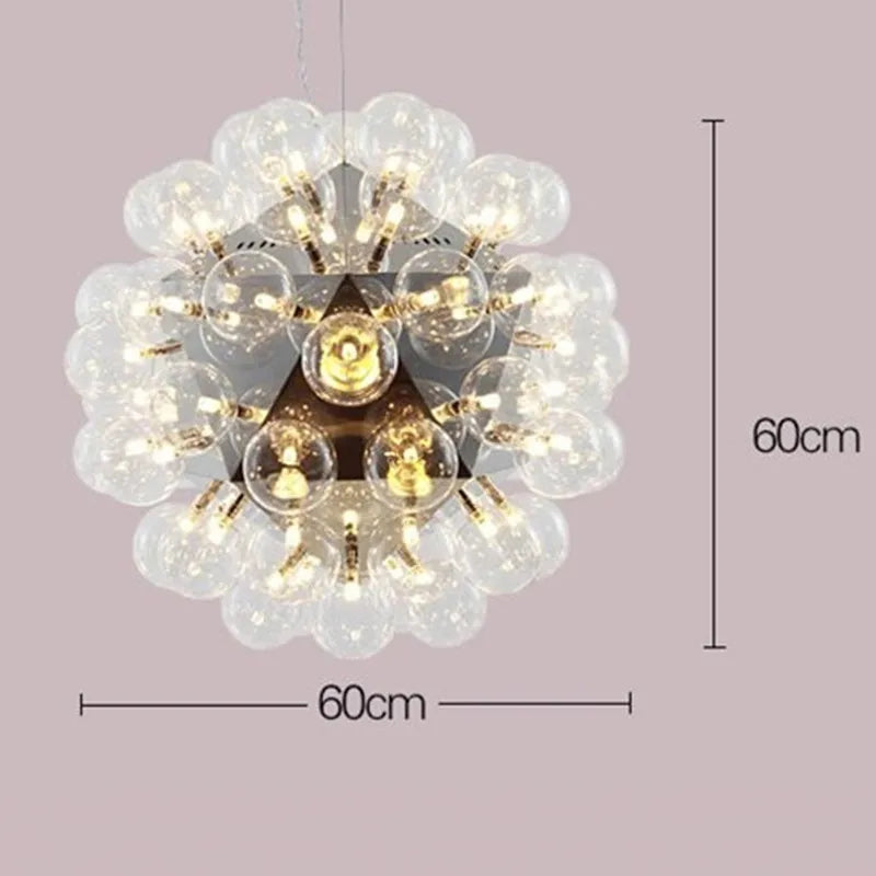 suspension boule nordique en verre design moderne pour décoration intérieure - vue 7 sur 8