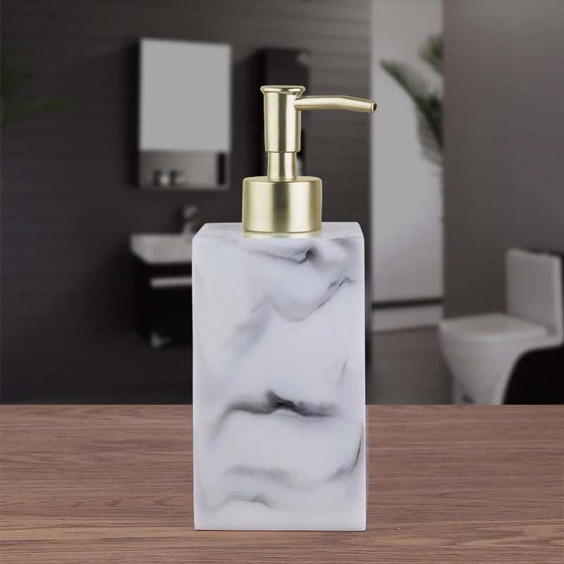 accessoires nordiques distributeur désinfectant et shampoing imitation marbre - vue 9 sur 10