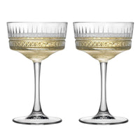 Lot 2 coupes champagne elysia verre cocktail martini