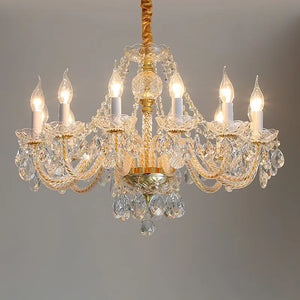 Gold crystal chandelier for elegant interior decoration