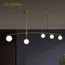 lustre moderne en métal et verre pour intérieur nordique