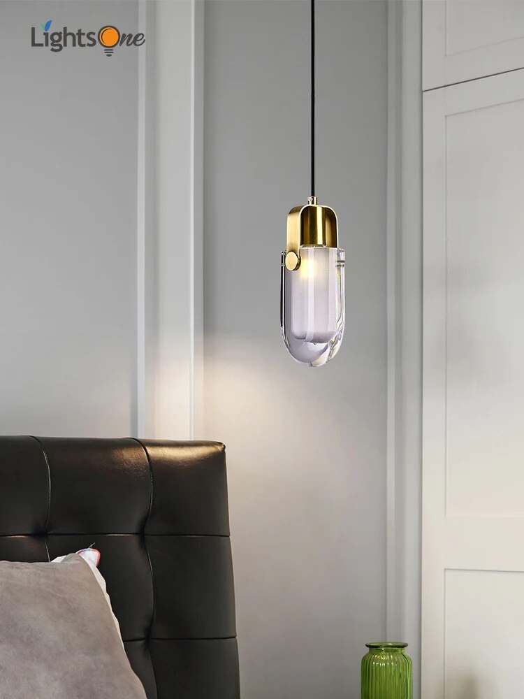 Suspension en cuivre au design moderne et minimaliste - vue 3 sur 6
