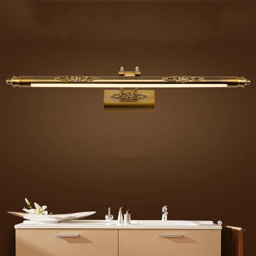 lampe miroir led europe sculptée bronze rétro éclairage photo rockable - vue 5 sur 6