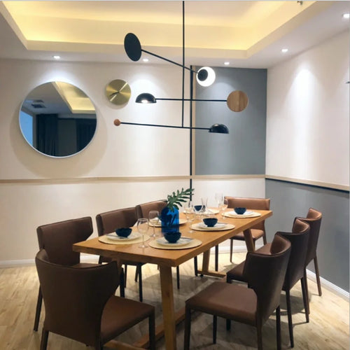 Minimalist retro designer chandelier for contemporary interiors - vue 4 sur 12
