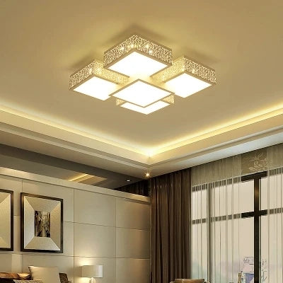 lustre moderne à led pour éclairage intérieur élégant - vue 4 sur 6