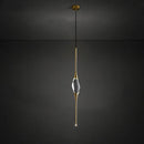 lampe de chevet postmoderne nordique en cuivre et cristal