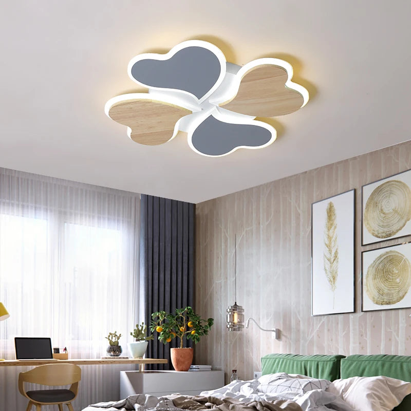 plafonnier led trèfle à quatre feuilles éclairage intérieur monté - vue 4 sur 7