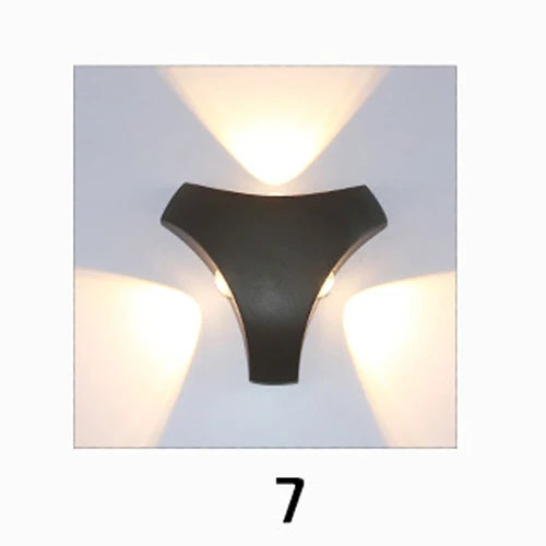 Applique murale extérieure LED moderne noir jardin porche forme IP65 110 V 220 V extérieur numéro de maison lumière étanche éclairage mural - vue 13 sur 15
