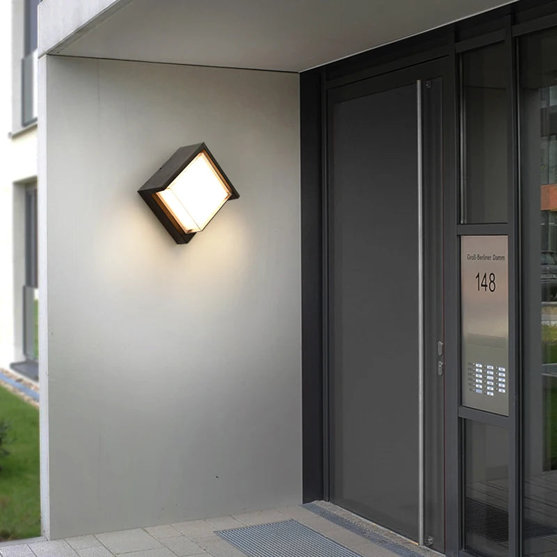 Éclairage mural extérieur moderne étanche IP54 porche balcon terrasse lampe applique jardin en aluminium décor à la maison applique murale lampe - vue 6 sur 10
