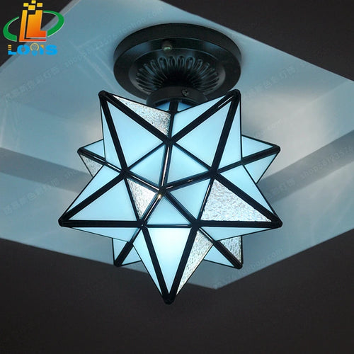 plafonnier pentagramme moderne éclairage étoile pour couloir ou entrée