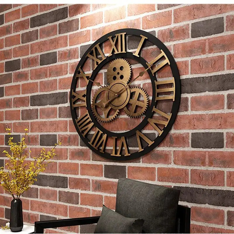 horloge murale rétro créative style décoratif tendance - vue 8 sur 8