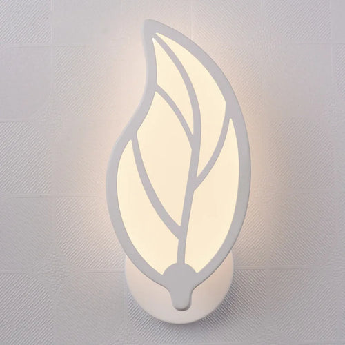 Applique murale LED nordique moderne en forme de feuille