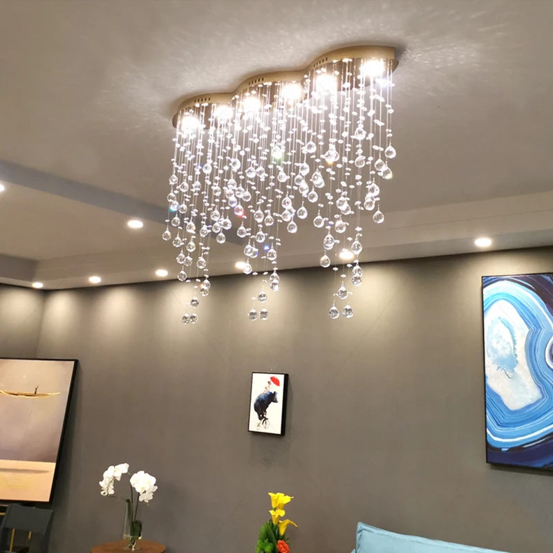 suspension en cristal pour décoration intérieure moderne élégante et lumineuse - vue 6 sur 8