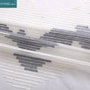 Voilage tulle brodé motifs géométriques style européen salon