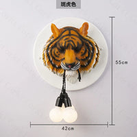applique murale nordique en résine motif tigre design italien lumineux