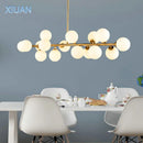 lampe design scandinave en verre laiteux avec support