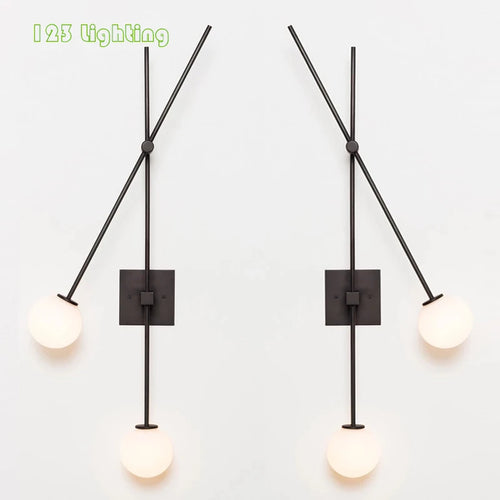 applique murale minimaliste en verre pour intérieur moderne
