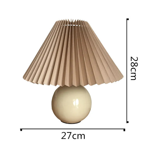 Lampe plissée bois rotin moderne LED bureau et table - vue 13 sur 21