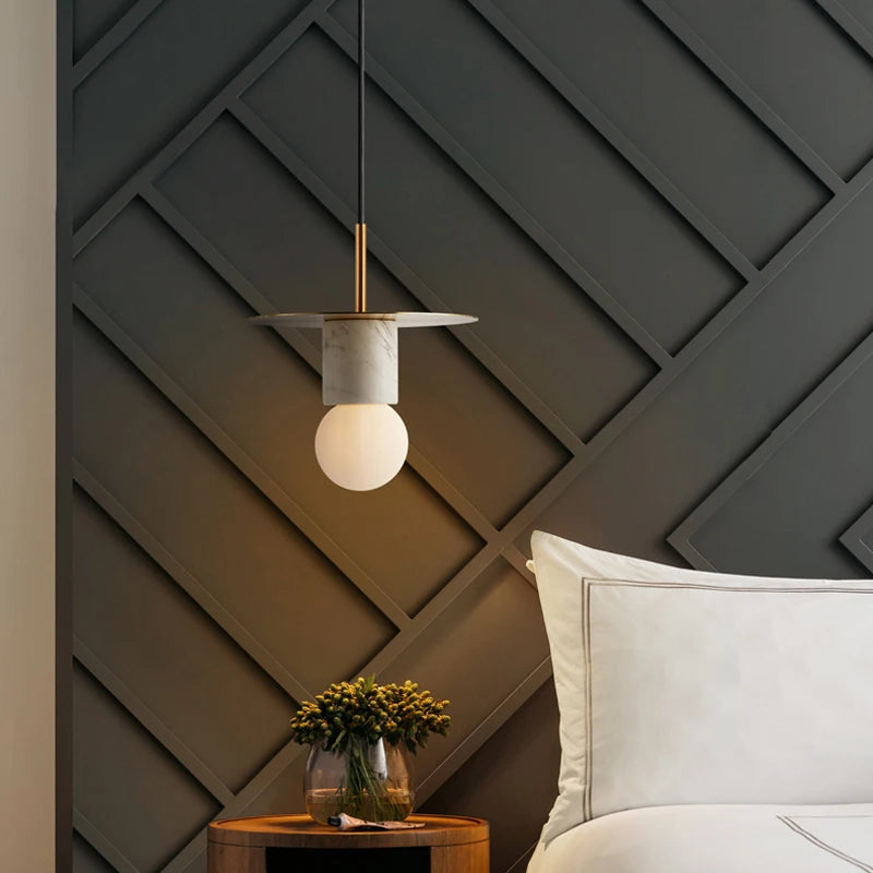 suspension en marbre design nordique pour intérieur élégant