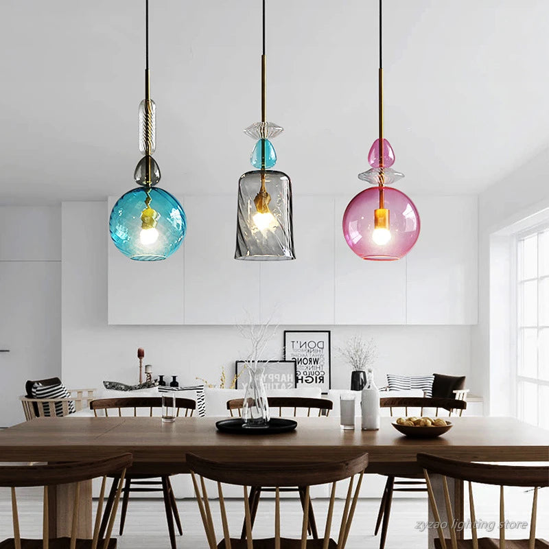 suspension en verre moderne pour décoration intérieure élégante - vue 4 sur 10