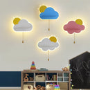 applique murale led enfants métal tirette rose-bleu-blanc