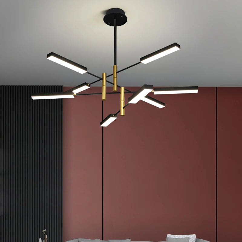 Modern minimalist nordic LED chandelier for indoor lighting - vue 4 sur 10