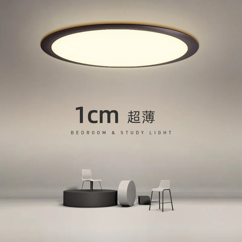 plafonnier led ultra-fin moderne simple luminaire décoratif nordique - vue 3 sur 6