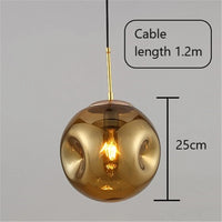 Nordic design colourful glass pendant light for interior decor