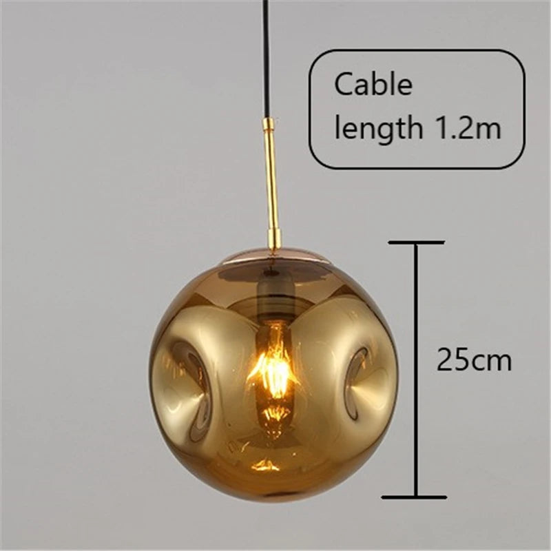 Nordic design colourful glass pendant light for interior decor