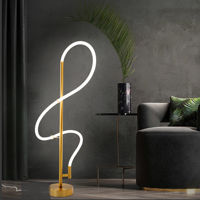 LED postmoderne musique Notes LED lumière lampadaire foyer étude