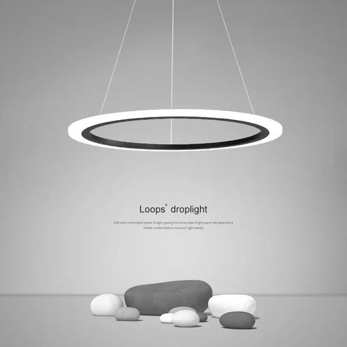 Lustre anneau LED salon minimaliste - vue 5 sur 9