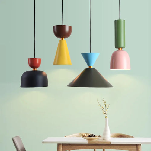Nordique Loft Chevet Suspension Lumières Chambre Café Salon Salle à manger Étude Macaron Industriel Décoratif LED Lustres Luminaire - vue 2 sur 10