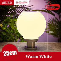 Lampadaire solaire à 24led en acier inoxydable