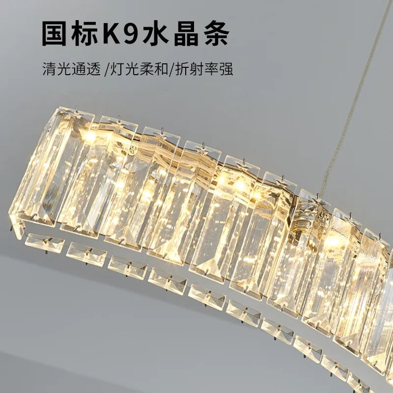 lampe de luxe nordique à bande longue pour restaurant bar - vue 5 sur 9