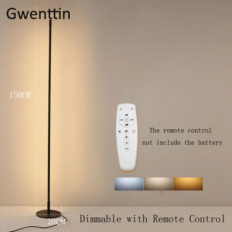 Minimalist nordic style LED floor lamp for elegant interiors