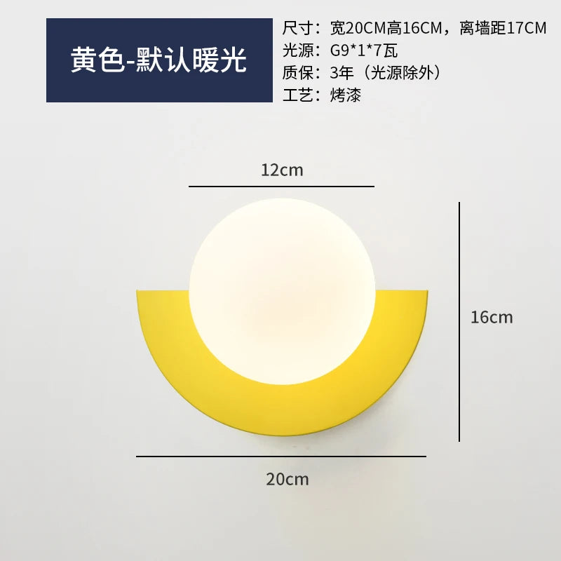 Modern nordic minimalist bedside wall light creative art luxury for living room dining room and bedroom - vue 10 sur 12